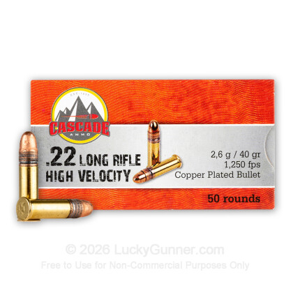 CALIBRE 22LR 40 GRAIN CASCADE AMMO EST-1959