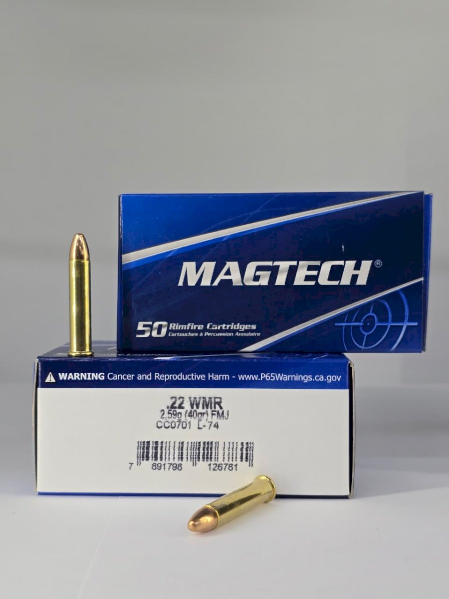 CALIBRE  .22WMR  MAGNUM MAGTECH  (40GR)