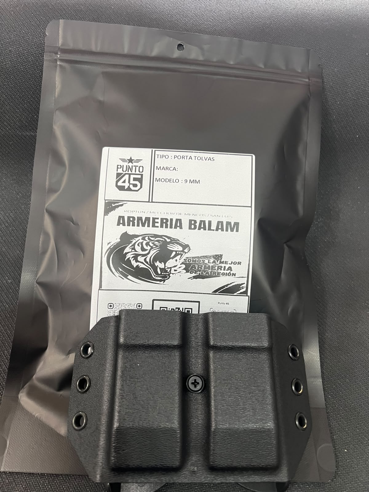 PORTA TOLVAS DOBLE 9MM  GLOCK PUNTO 45