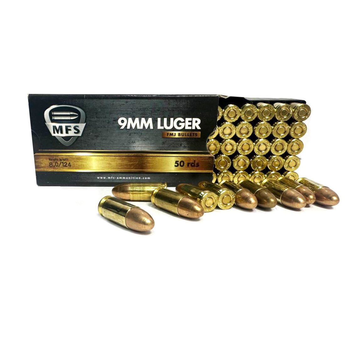 CARTUCHO MARCA MFS CALIBRE 40 FMJ-FP S/L