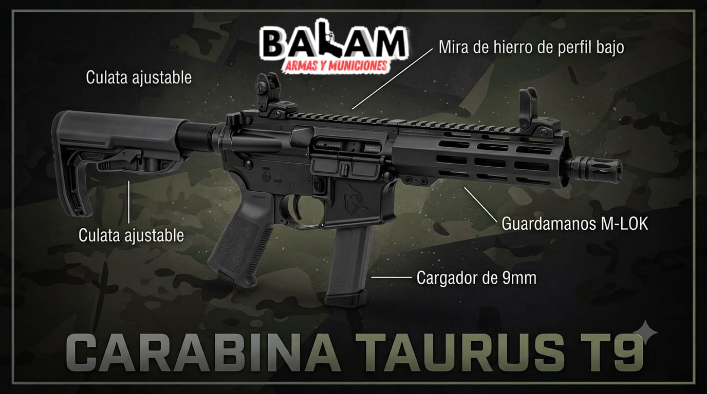 CARABINA MARCA TAURUS MODELO T9 CALIBRE 9MM