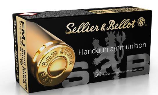 MUNICION MARCA S&B CALIBRE 9MM FMJ 124 Grs S/L
