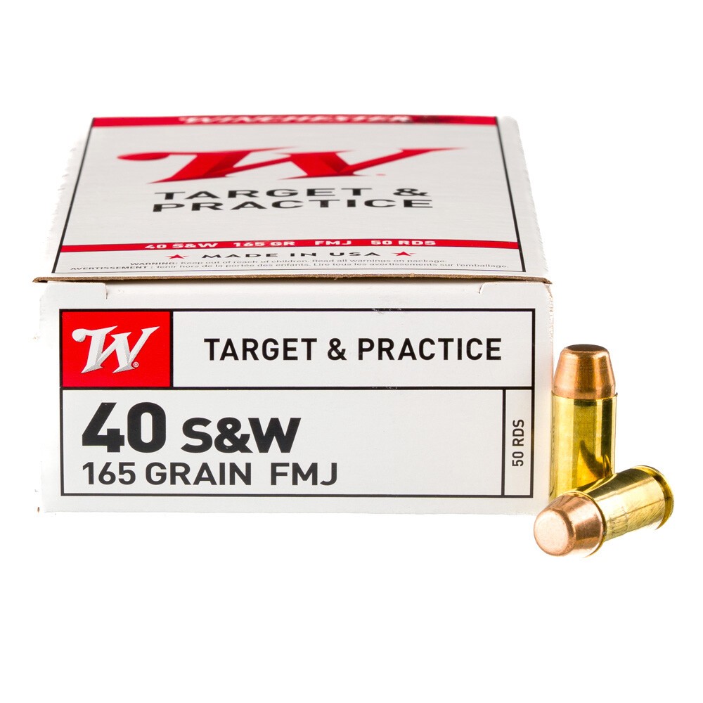 MUNICION MARCA WINCHESTER CAL. 40 S&W 165 Grs Lote S/L